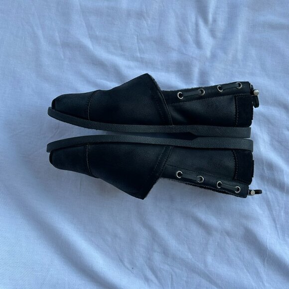 Women's Bobs by Sketchers Memory Foam Slip-On Shoes, Black, Size W8 - Picture 7 of 8